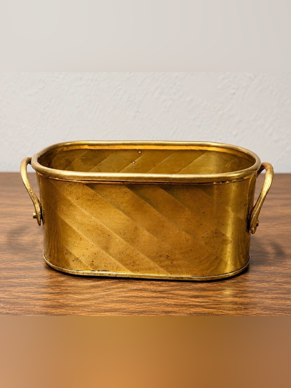 Small Brass Decorative Planter - Gold Finish
